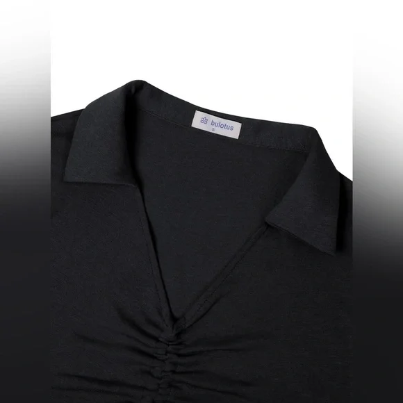 NWT Stylish Ruched Roll Sleeve Tunic - Picture 7 of 13